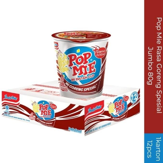 

TERBARU POP MIE RASA GORENG SPECIAL JUMBO 80G 1 KARTON - 12 PCS !!!!!