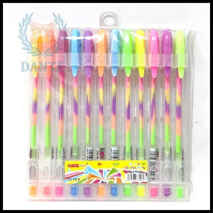 

BEST DEAL RAINBOW PEN - PULPEN GEL WARNA WARNI ( ISI 12PCS ) !!!!!!!