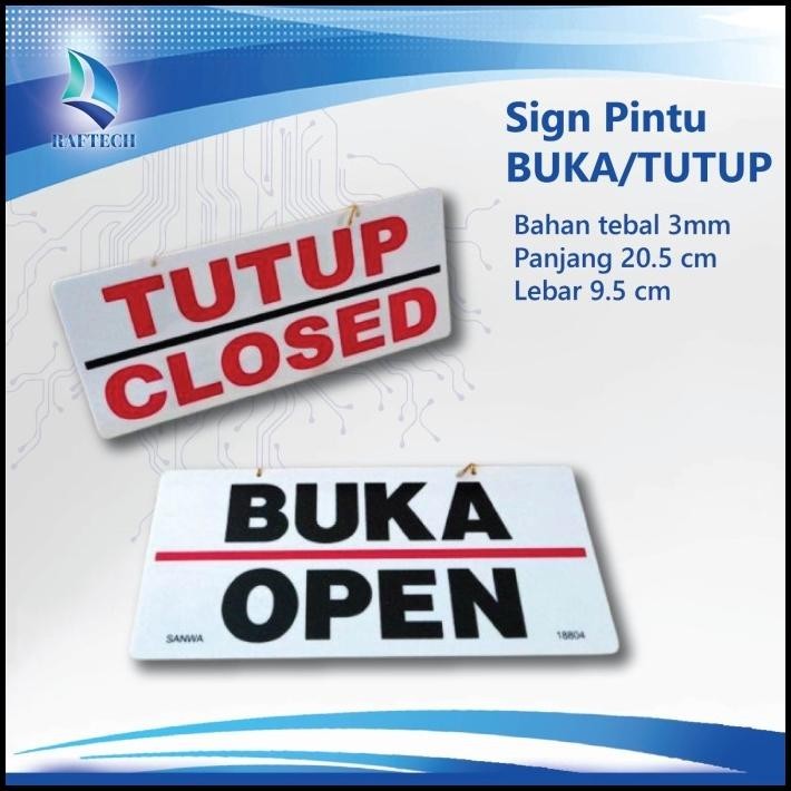 

DISKON SIGN BOARD ACRYLIC OPEN BUKA CLOSE TUTUP AKRILIK PERINGATAN SIGN LABEL !!