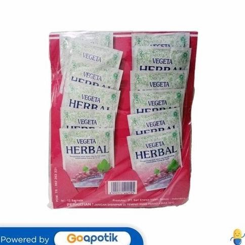 

BIG SALE VEGETA HERBAL RASA ANGGUR 5 GRAM HANGER 12 SACHET !!!!!