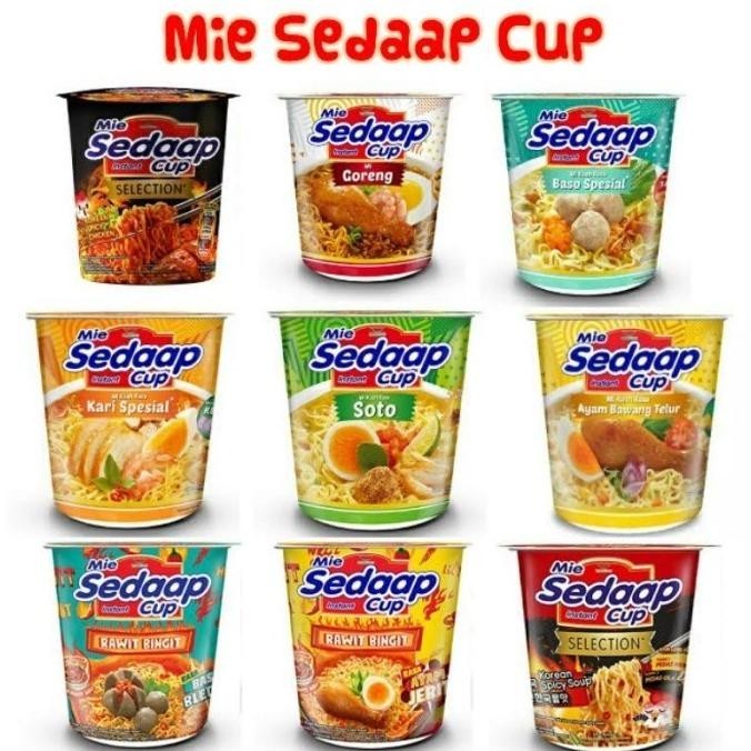 

TERBARU MIE SEDAAP CUP / 1 DUS / 12 PCS / ALL VARIANT !!!!!