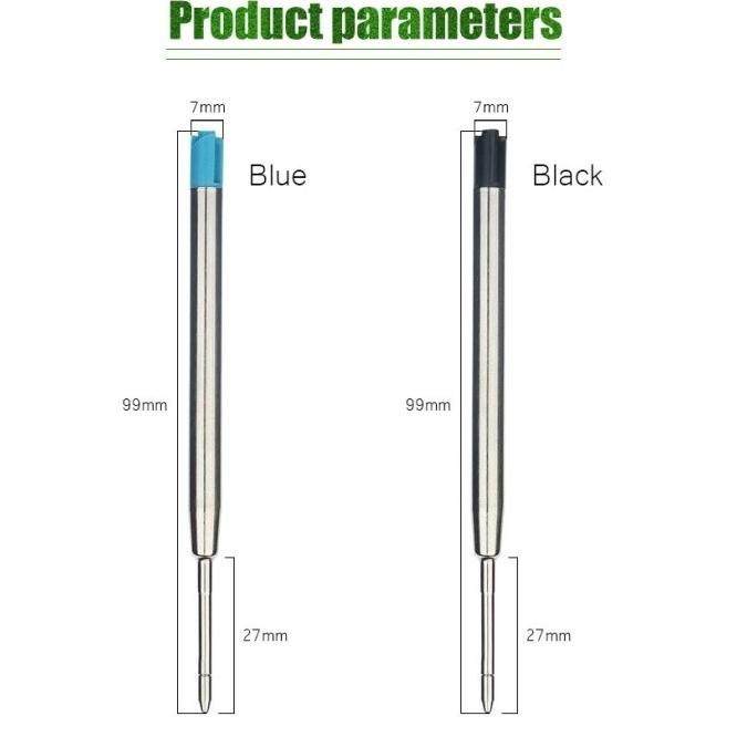 

10Pcs Isi Pen Model Parker | Refill Bolpen | Pulpen Cross Besi | Casmenon