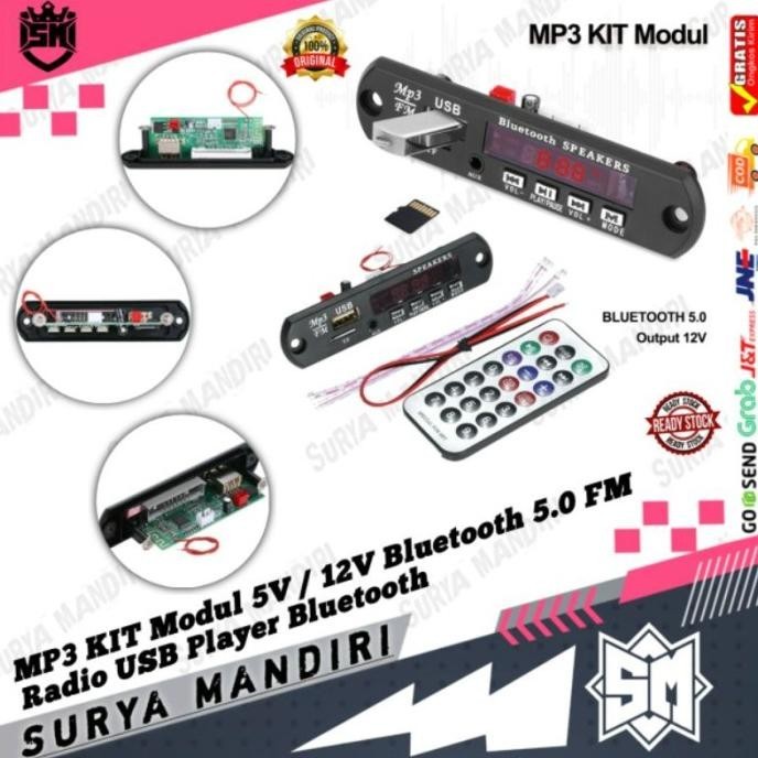 MP3 KIT Modul 5V / 12V Bluetooth 5.0 FM Radio USB Player Bluetooth