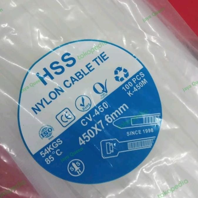 

Kabel Tis Besar 450X7,6Mm Putih/Kabel Tis 7,6X450 Cm Kualitas Premium