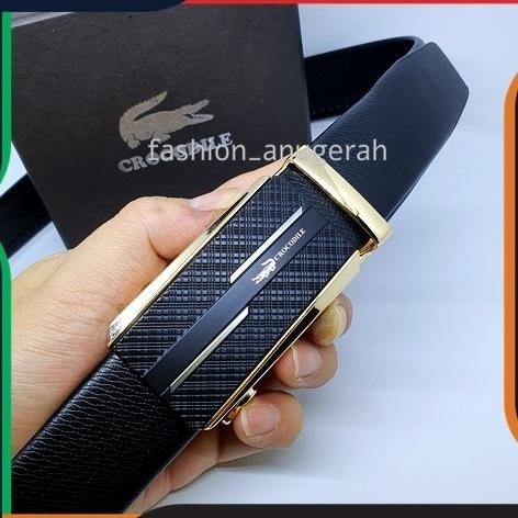 Exclusive Gesper Import Crocodile Ikat Pinggang Pria Kulit Asli Livedia