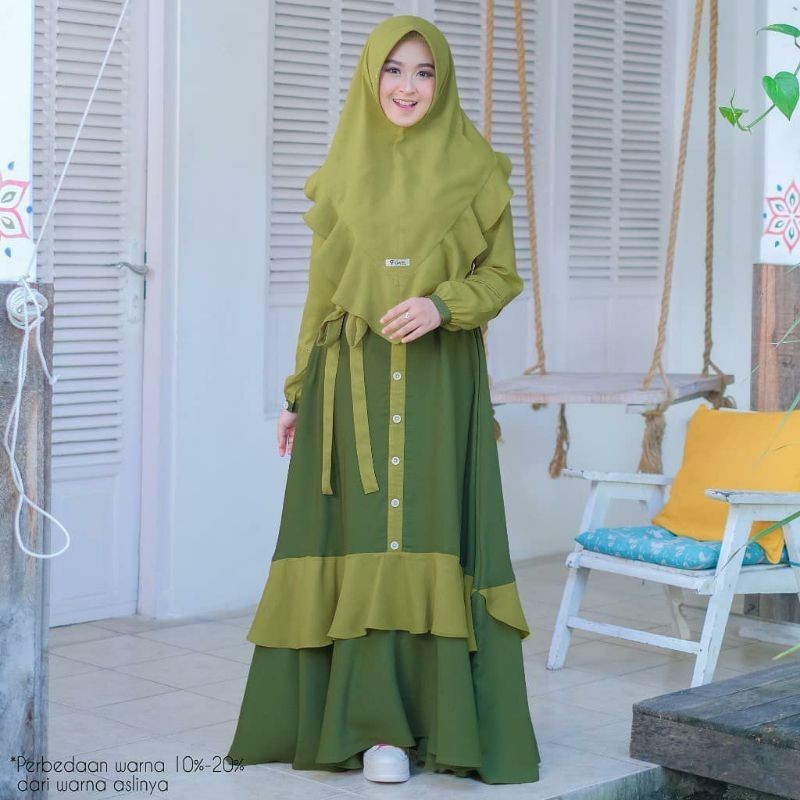 DRESS WANITA POLOS/Assyifa Dress Only by Fauz Hijab