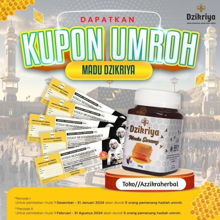 

Madu Dzikriya Zikriya Azikriya Herbal Super/ Manis Original Agen Resmi