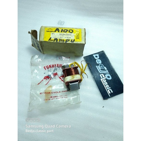 spull spul lampu lighting coil SUZUKI A 100 A100 old lama A4 A5 merk fukuyama