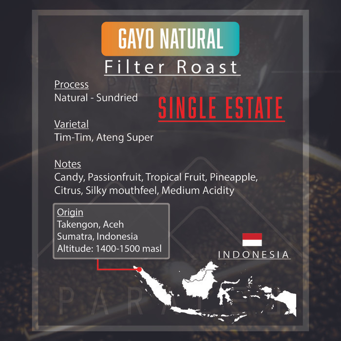 

Gayo Natural Single Estate Arabica 500G Biji Kopi Coffee Beans