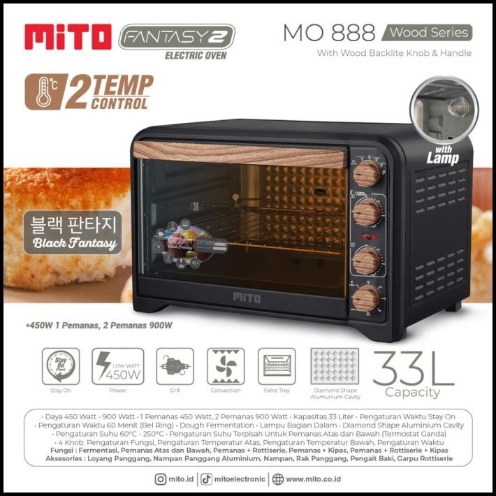 MITO OVEN LISTRIK ELECTRIC OVEN LOW WATT FANTASY MO-888 33 LITER