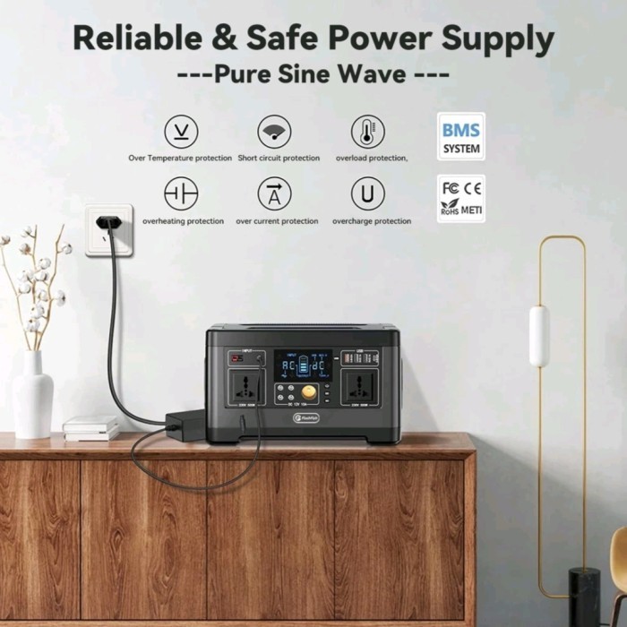 

Power Station Portable Solar Generation 220V 500 W