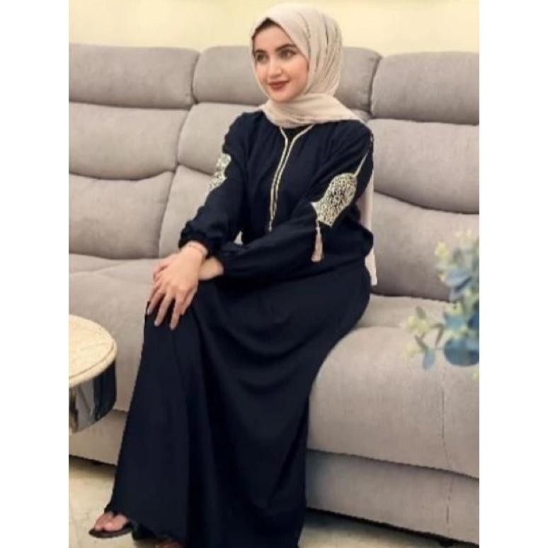 Gamis Abaya Remaja Hitam Muslim Arab Syar I Dubay Tuey Tasle Arabicj Busui Safryna Osir Rrr Gamis Ab