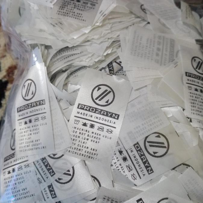 

Label Baju Washing Satin