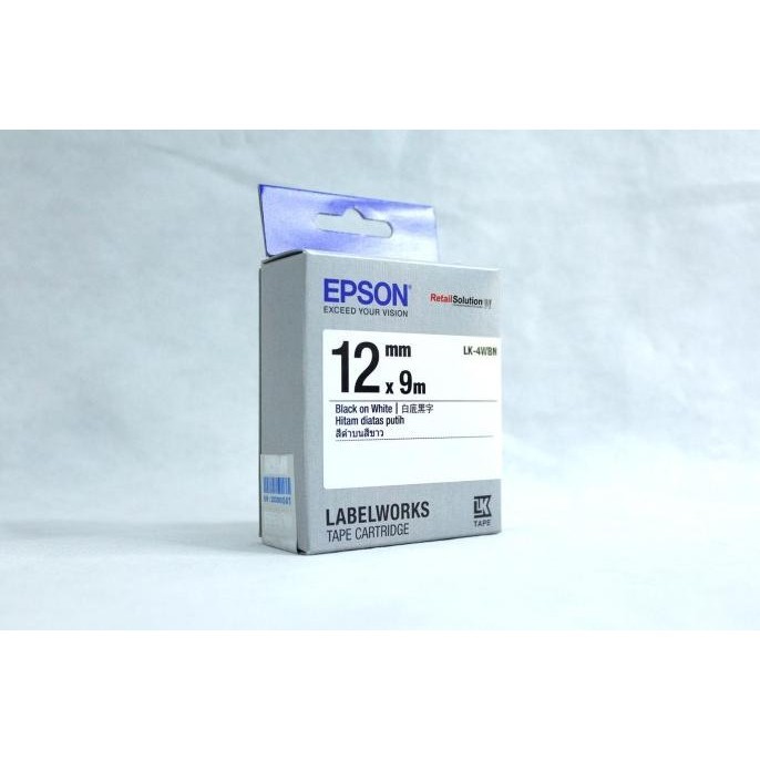 

Epson Labelworks Tape Cartridge Lk-4Wbn 12Mm X 9M Black On White