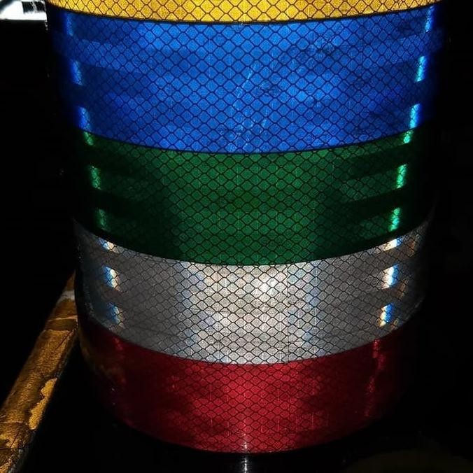 

3M Egp Reflektor Stiker Sarang Tawon Merah/Jual Meteran 5 Cm X 5 Mtr