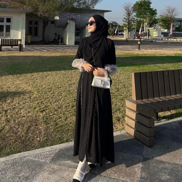 Gamis Abaya Remaja Havanah Dress Zh Dress Hitam Hitam Arab Gamis Abaya Remaja