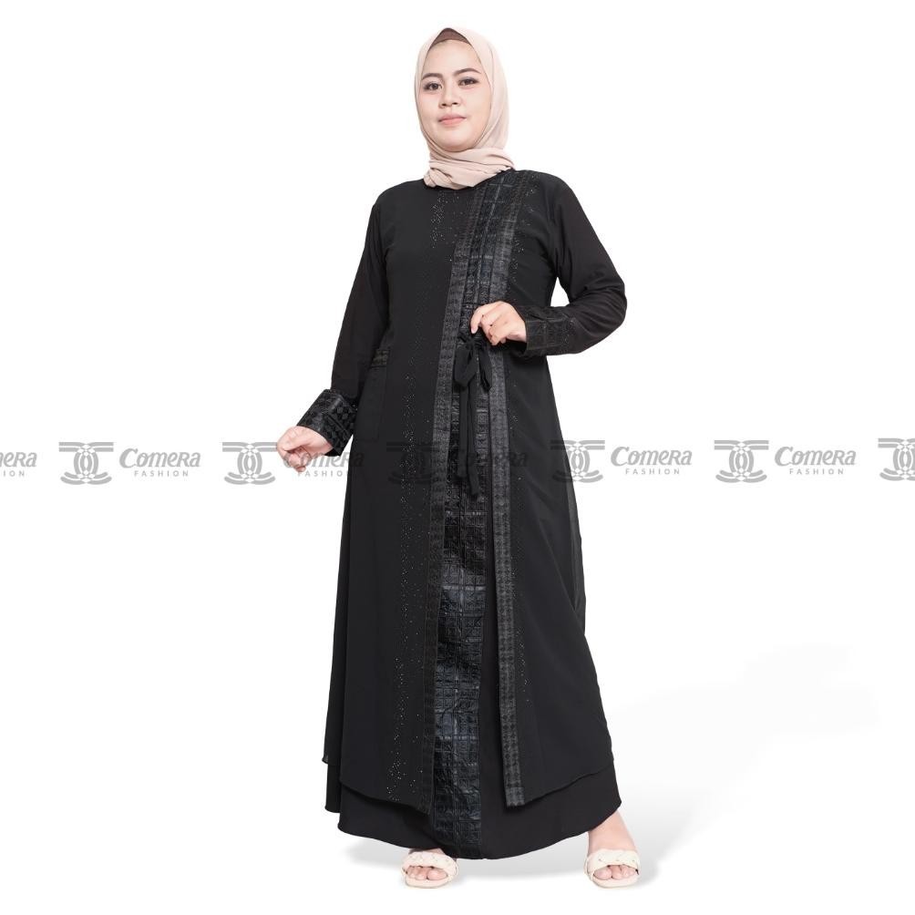 Gamis Abaya Remaja Comera Tuey Hitam Bordir Mewah Gamis Abaya Remaja