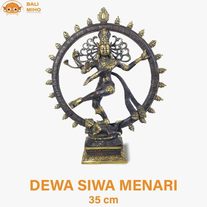 TERMURAH - Patung Dewa Siwa Menari Kuningan/Patung Nataraja/Patung Siwa/Dewa Siwa