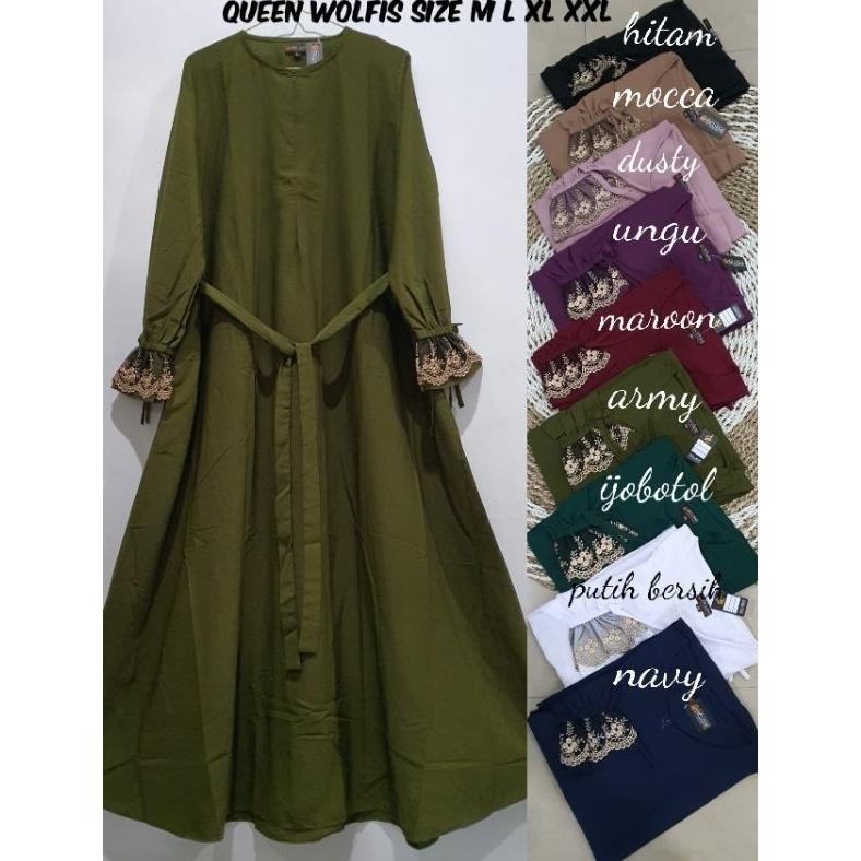 Gamis Abaya Remaja Queen Wolfis Wolfis Renda Wolfis Renda Gamis Abaya Remaja