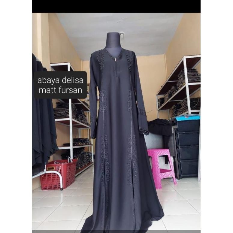 Gamis Abaya Remaja Hitam Delisa M Fursan Silk Gamis Abaya Remaja