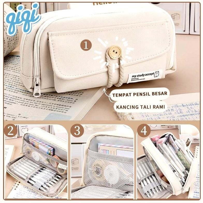 

Pencilcase Kotak Pensil Tempat pensil berkapasitas besar 2024 New Design Tempat pensil berkapasitas besar - Qiqi Treasure