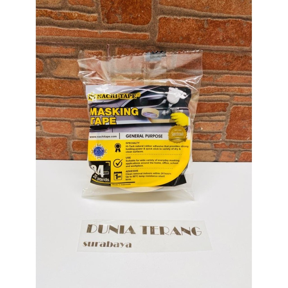 

Isolasi Kertas 24Mm Nachi Tape 20 Yard - Masking Tape 1In Solasi Cat Star