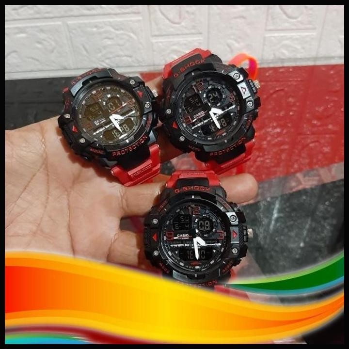 [BKS] JAM TANGAN CASIO G-SHOCK BLACK RED HARGA 1PCS (BEKAS)