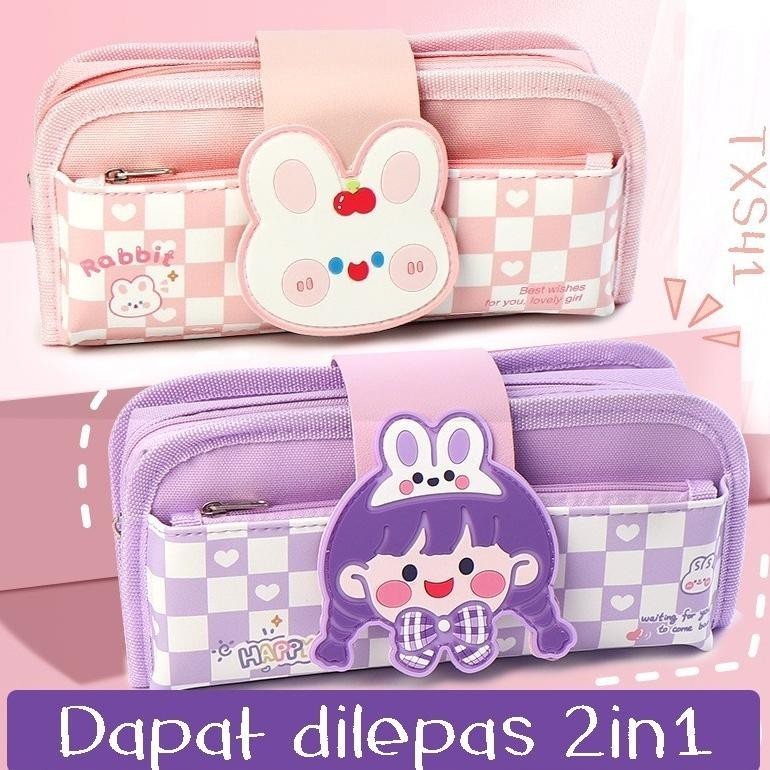 

TXS41 TEMPAT PENSIL 2in1 KARTUN LUCU KOTAK PENSIL TEMPAT PEN KOTAK PEN TEMPAT PEN KTM
