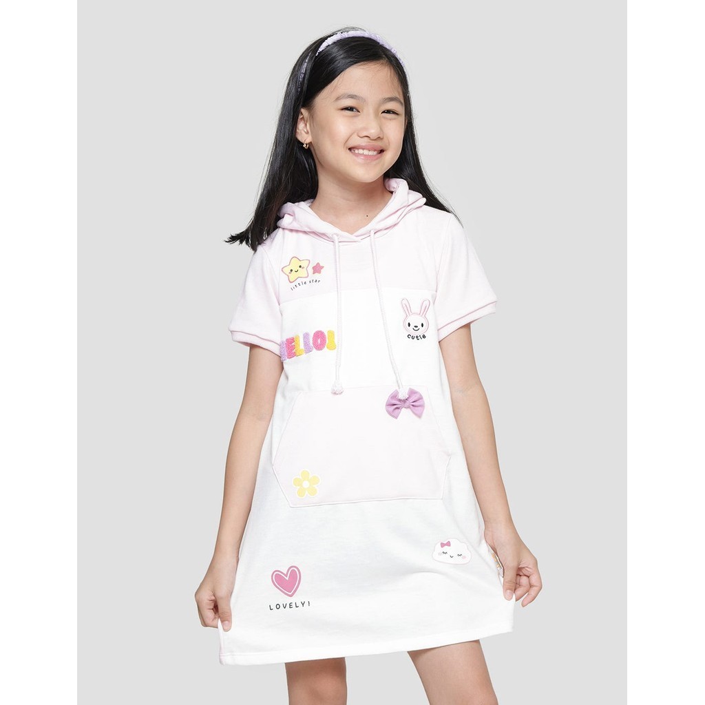 Little M Doodle Hoodie Dress Anak Perempuan 120722522