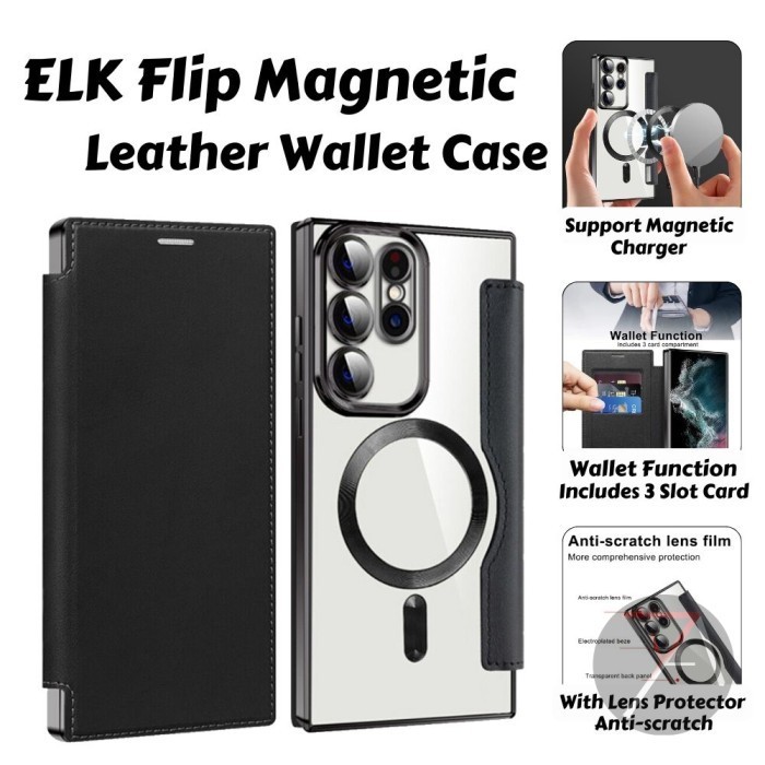 Note 20 / Ultra Flip Magsafe Case Leather Wallet Dompet Kulit