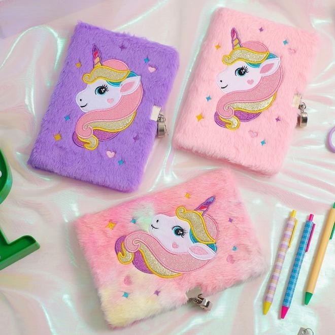 

Buku Bulu Notebook Unicorn Lucu Buku Diary Anak Perempuan Baktioktavianiseller