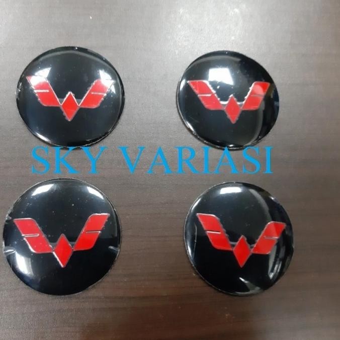 Terbaru neet Sticker Tutup Dop Velg Racing Wuling Hitam Almaz Confero Cortez Segera Beli