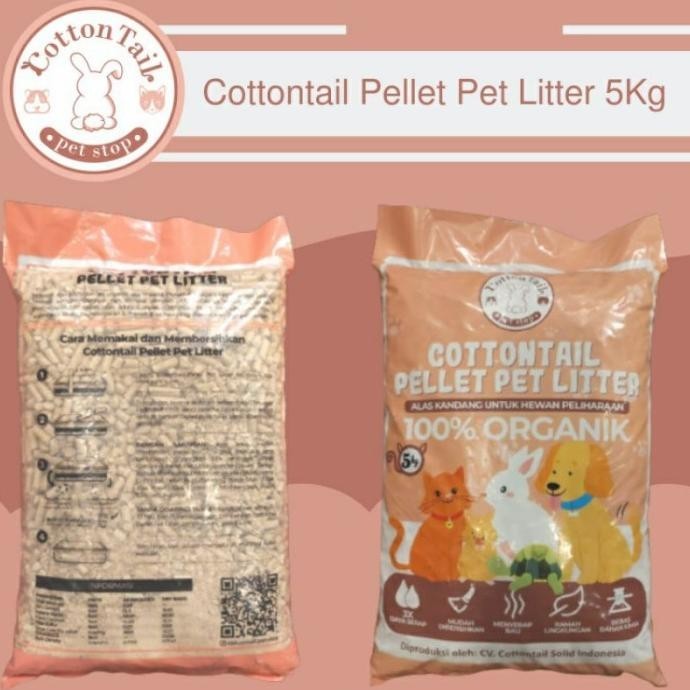 COTTONTAIL PELLET PET LITTER - WOOD COTTONTAIL PELLET PET LITTER 5KG