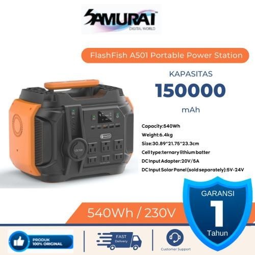 FLASHFISH A501 POWER STATION 500W 146000MAH PORTABLE POWER SUPPLY