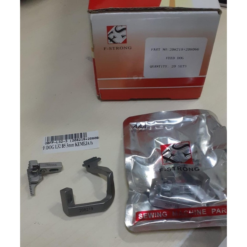 

208219 + 208066 Feed Dog FS / Gigi Mesin Obras Pegasus L32 M600 M700