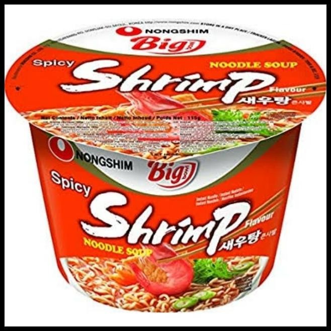 

[Big Bowl] Nongshim Spicy Shrimp Original Korea - Sup Rasa Udang Pedas