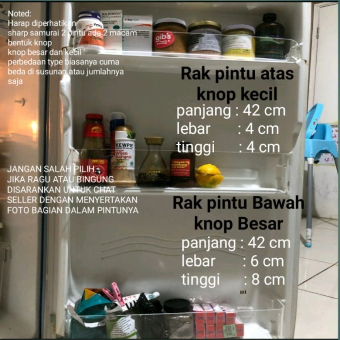 Rak Kulkas Sharp Samurai 2 Pintu