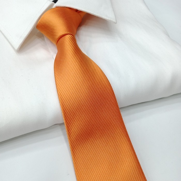 Hz062 Dasi Orange Bni Polos Dasi Kantor Pria Dasi Pesta Wedding