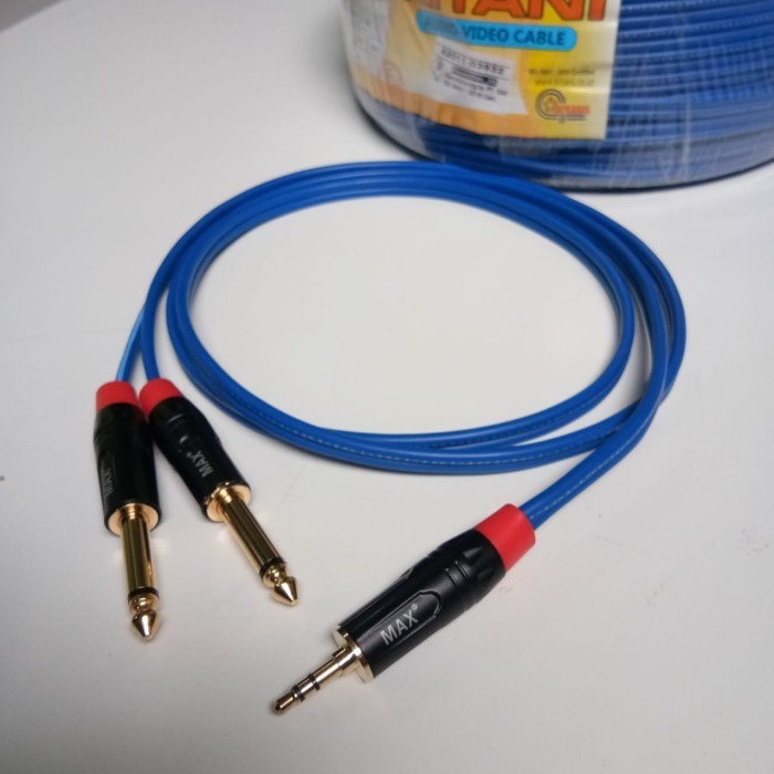 Kabel Mini Jack 3,5 To 2 X Akai 6,5