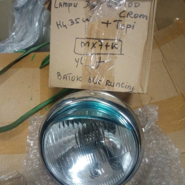 REFLEKTOR LAMPU DEPAN CB100 CB125 GL100 GL125 BLKNG RUNCING SET TOPI Import Premium