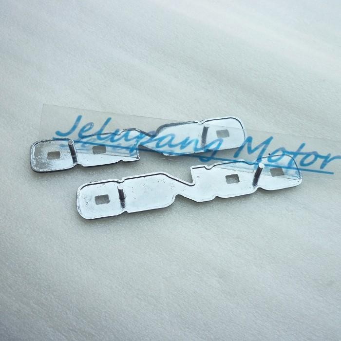 Emblem Logo Box Aki Cover Honda CB100 K2 CB 100 sepasang besi Import Premium