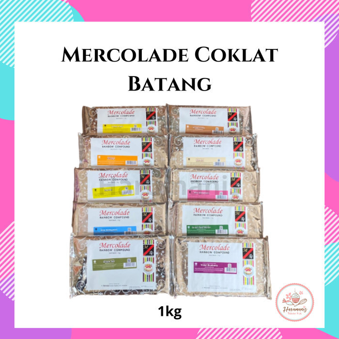 

Mercolade Coklat Batang Compound Warna Warni 1kg K01