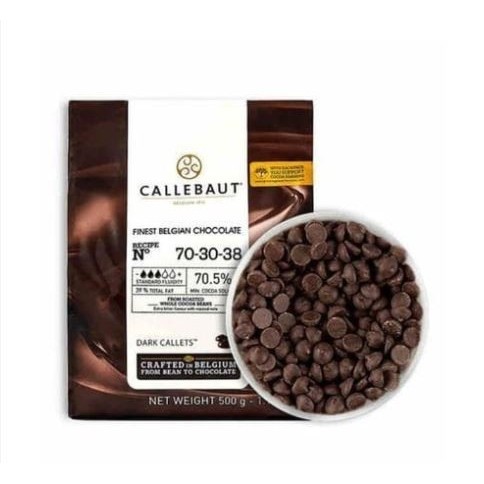 

CALLEBAUT coklat dark 100gr pahit belgia callet couverture 70,5% NOIR K01