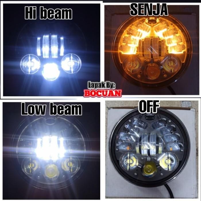 lampu daymaker 5 75 inch dot sae 16 titik led 5.75 5 75 575 cb100 w175 Import Premium