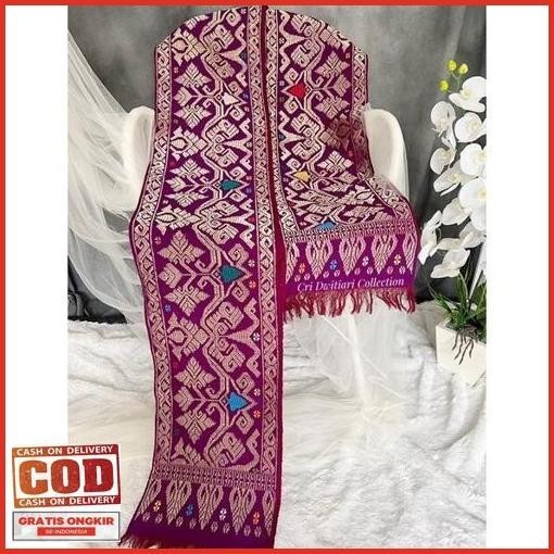 Termurah Selendang Songket Rebong/ Selendang Motif Bali Banyumas Cendana/ Palembang Besar Terlaris