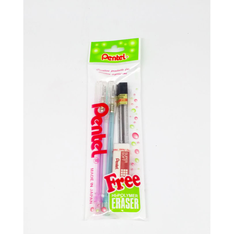 

Pentel A105/2+Eraser+C505-2B-Pencil Mechanic Set+Lead 0.5