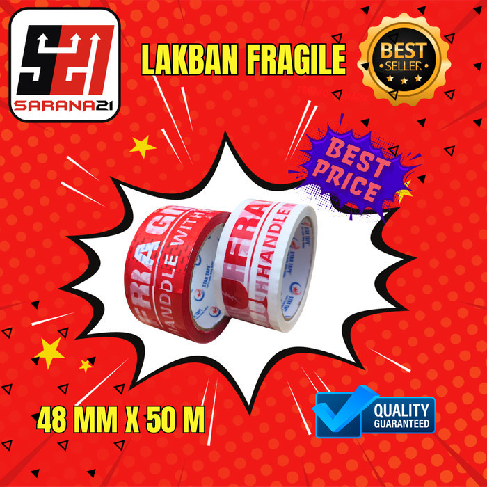 

LAKBAN FRAGILE JANGAN DI BANTING STAR TAPE 48MMX50M