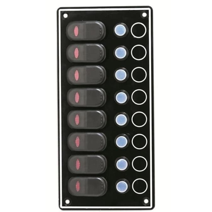 Waterproof Switch Panel 8 Gang Kode 10087-Bk / Saklar Kapal