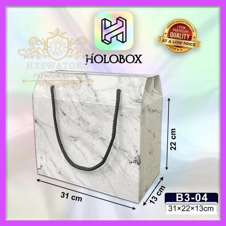 

Beli 2 Murah Gable Box / Kotak Kado / Dus Tentengan / Packaging / Toples Kue / Hampers / Uk.31X13X22 Cm / B3-04