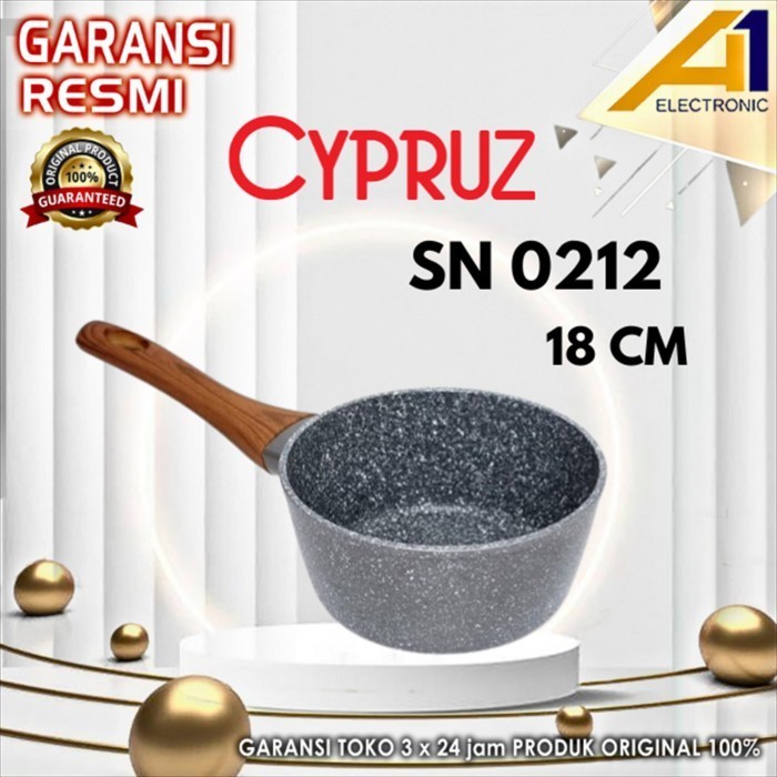 Promo Sauce Pan Cypruz Sn0212 / Sn 0212 Marble Induksi Milk Pot 18 Cm
